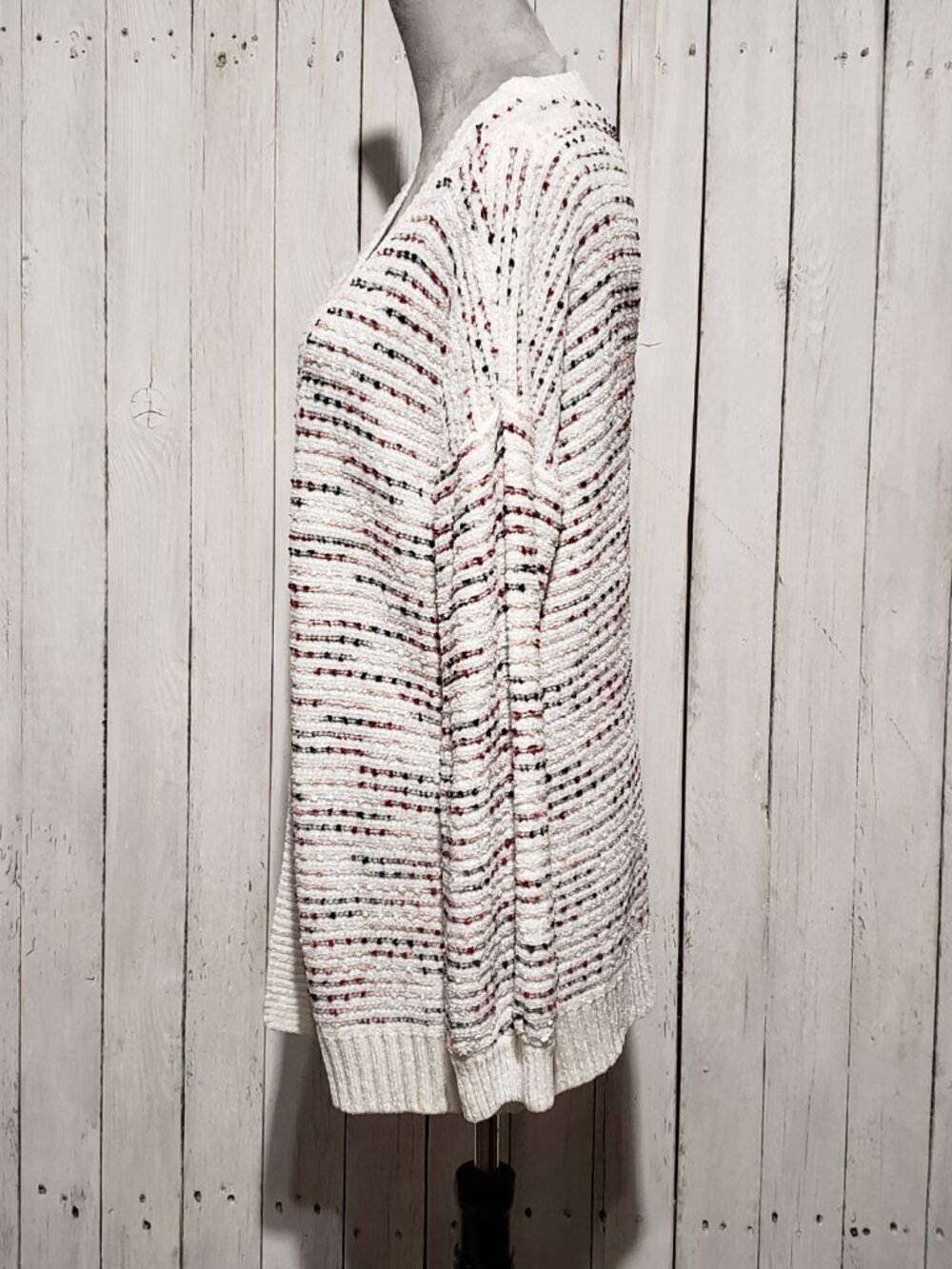 Maurices Confetti Speckled Knit Cardigan Oversized Whimsigoth Mori Boho Chunky L - Picture 4 of 8